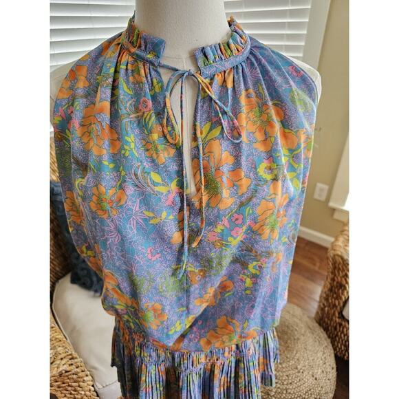 Current Air Anthropologie Smocked Waist Mini Dress Women's Size S - Picture 3 of 11